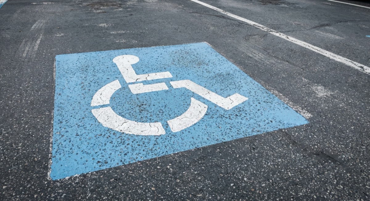ADA compliant handicapped parking space striping Loudoun County VA