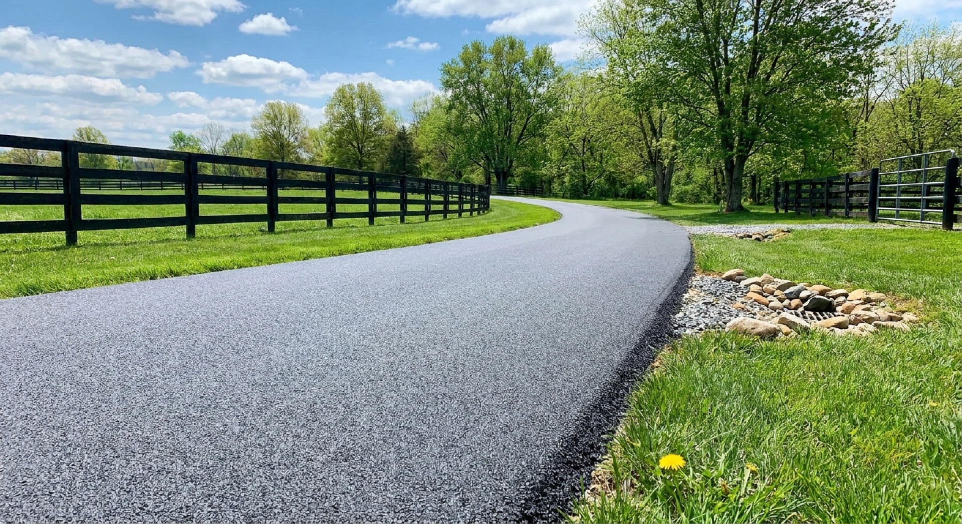 Long estate driveway paving Leesburg VA